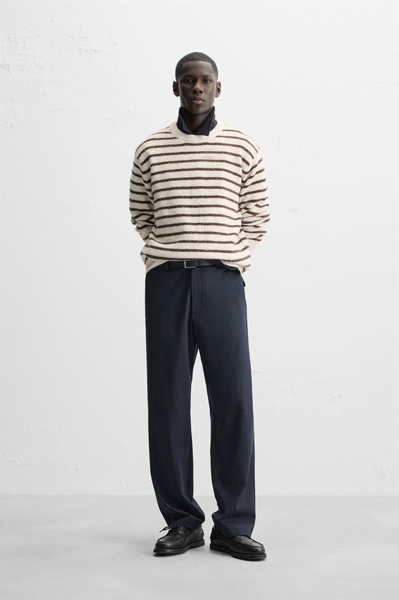 TEXTURED STRIPED SWEATER | Zara US