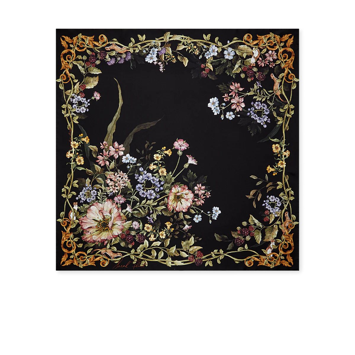 Yorkshire Floral Scarf 90 | Sarah Flint