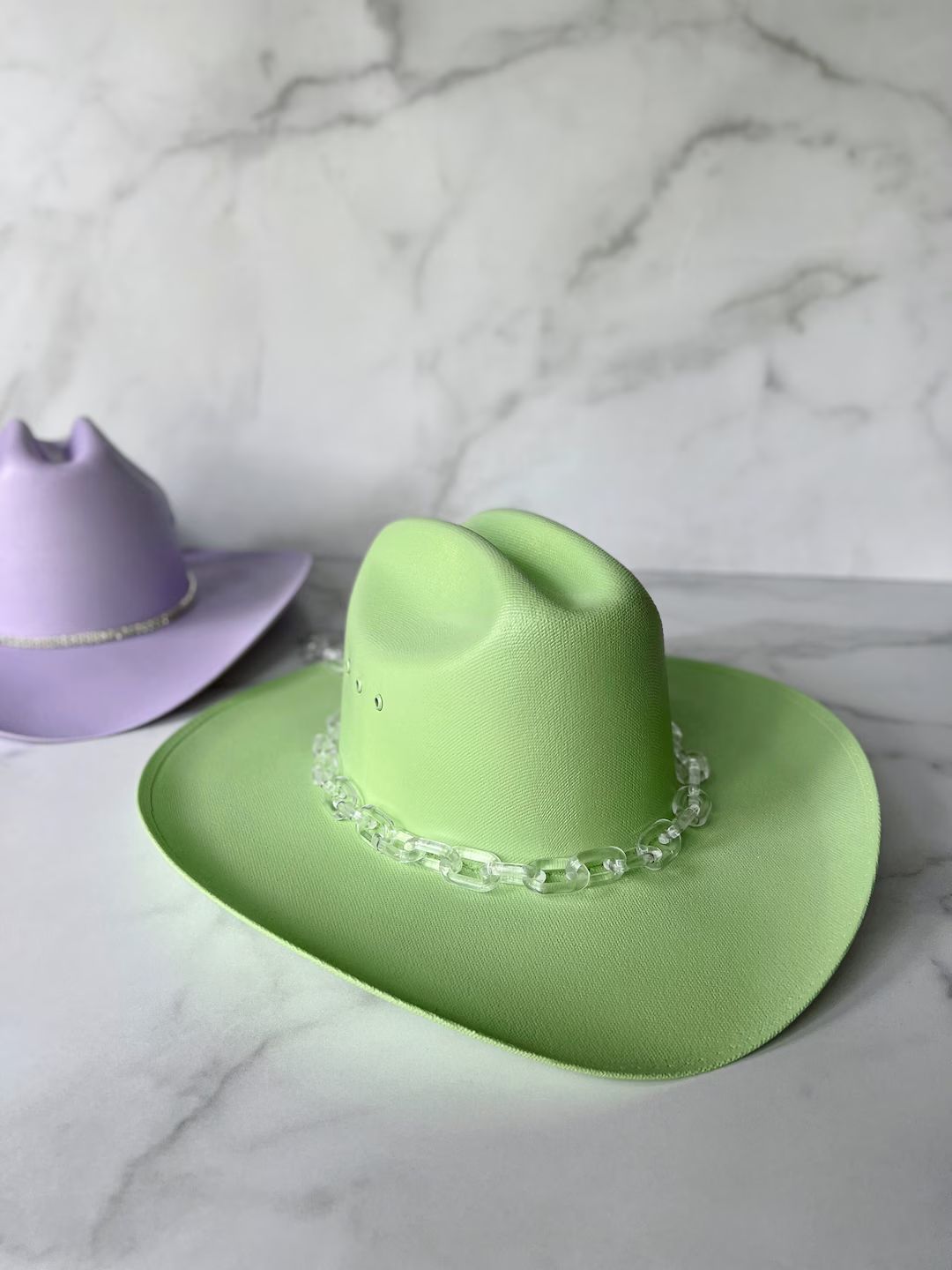 Georgie Green Cowboy Hat Bachelorette Cowgirl Hat Painted Cowboy Hat - Etsy | Etsy (US)