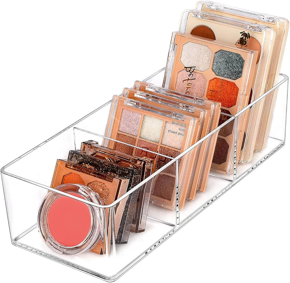 JessLab Acrylic Organizer, 3 Cube Sections Makeup Organizer for Drawer, Makeup Organizer for Vani... | Amazon (US)