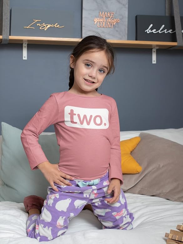 2nd Birthday Outfits for Toddler Girls Shirt 2 Year Old Girl Second Birthday Two | Amazon (US)