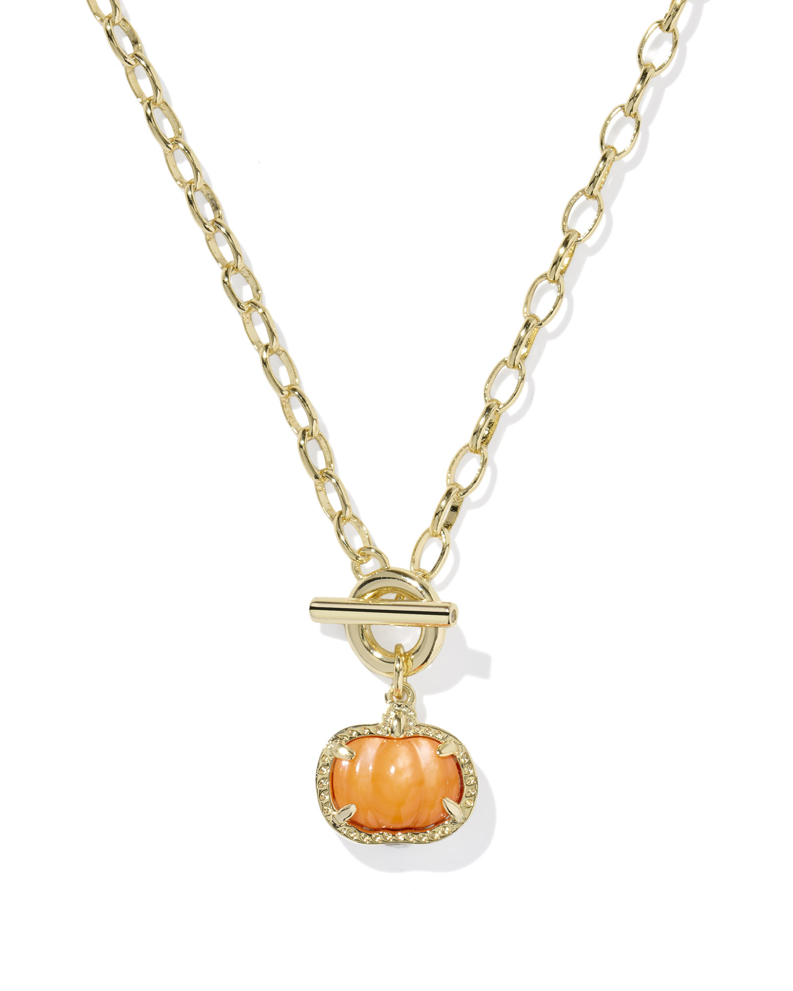 Pumpkin Gold Link and Chain Necklace | Kendra Scott