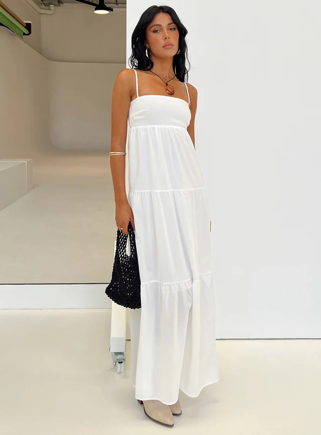 Warrego Maxi Dress White | Princess Polly US
