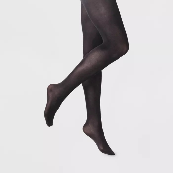 Women's 50D Opaque Control Top Tights - A New Day Black | Target
