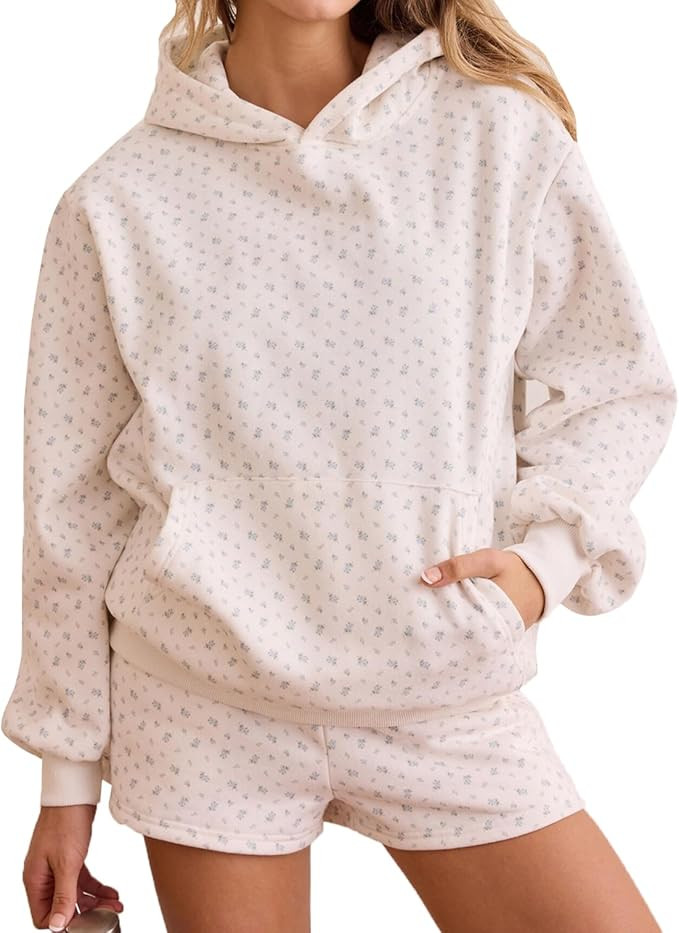 Cute Hoodies for Teen Girls Floral Embroidered Patchwork Hoodie Y2k Oversized Pullover Sweatshirt... | Amazon (US)