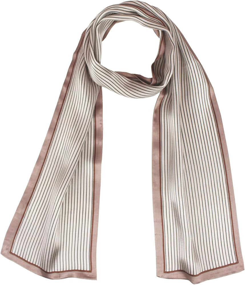 ANDANTINO 100% Silk Scarf for Women 58”*6.3” Long Shawls for Headscarf and Neck- Oblong Hair ... | Amazon (US)