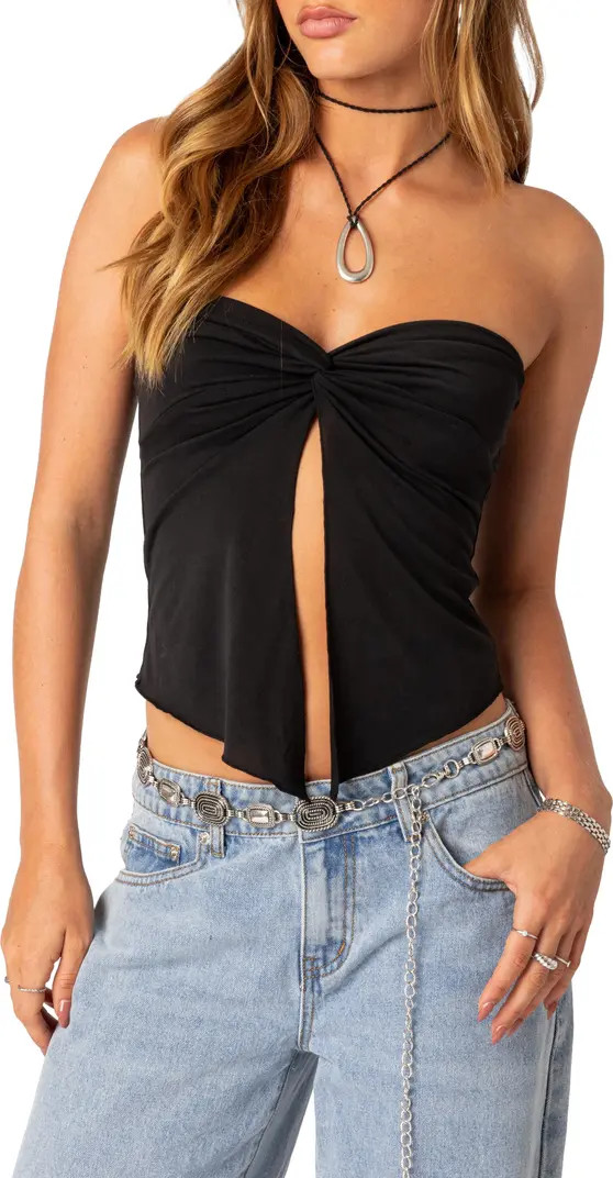 Twist Split Front Tube Top | Nordstrom