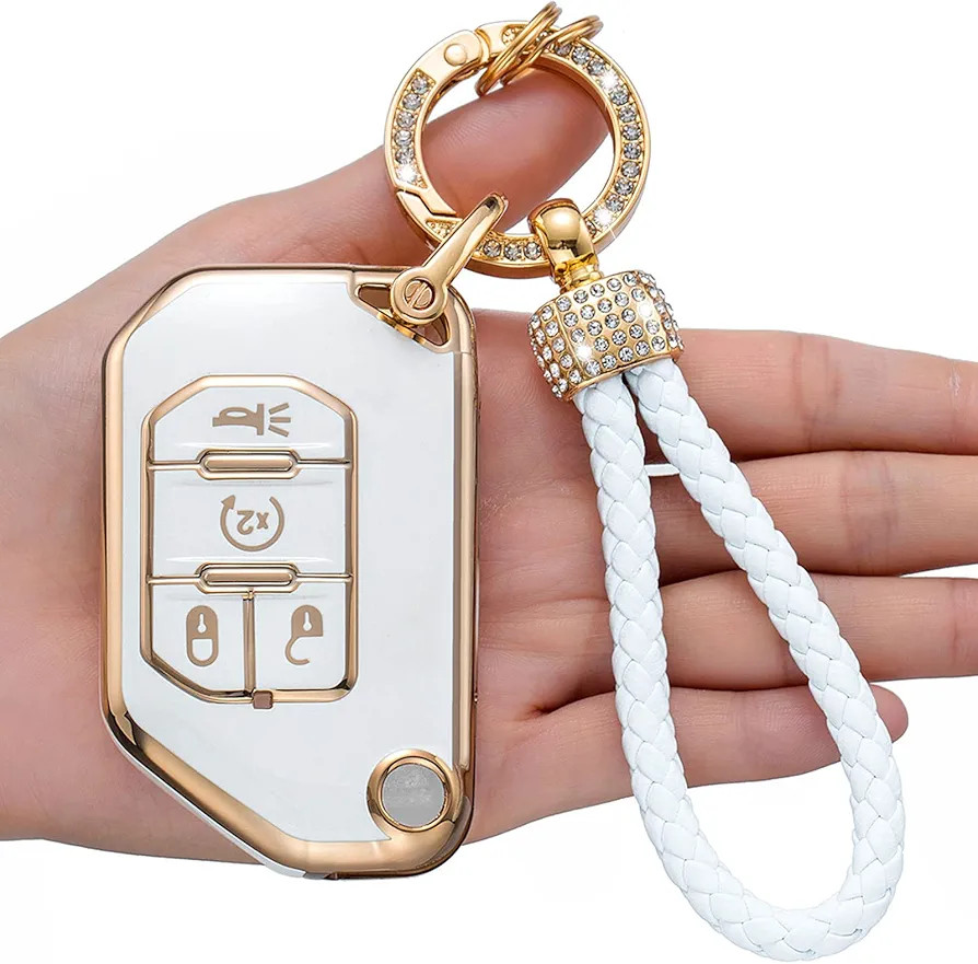 LCXJMWKL for Jeep Key fob Cover,Compatible with 2018 2019 2020 2021 Jeep Wrangler JL JLU Gladiato... | Amazon (US)