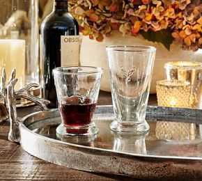 Embossed Stag Cocktail Glasses | Pottery Barn (US)