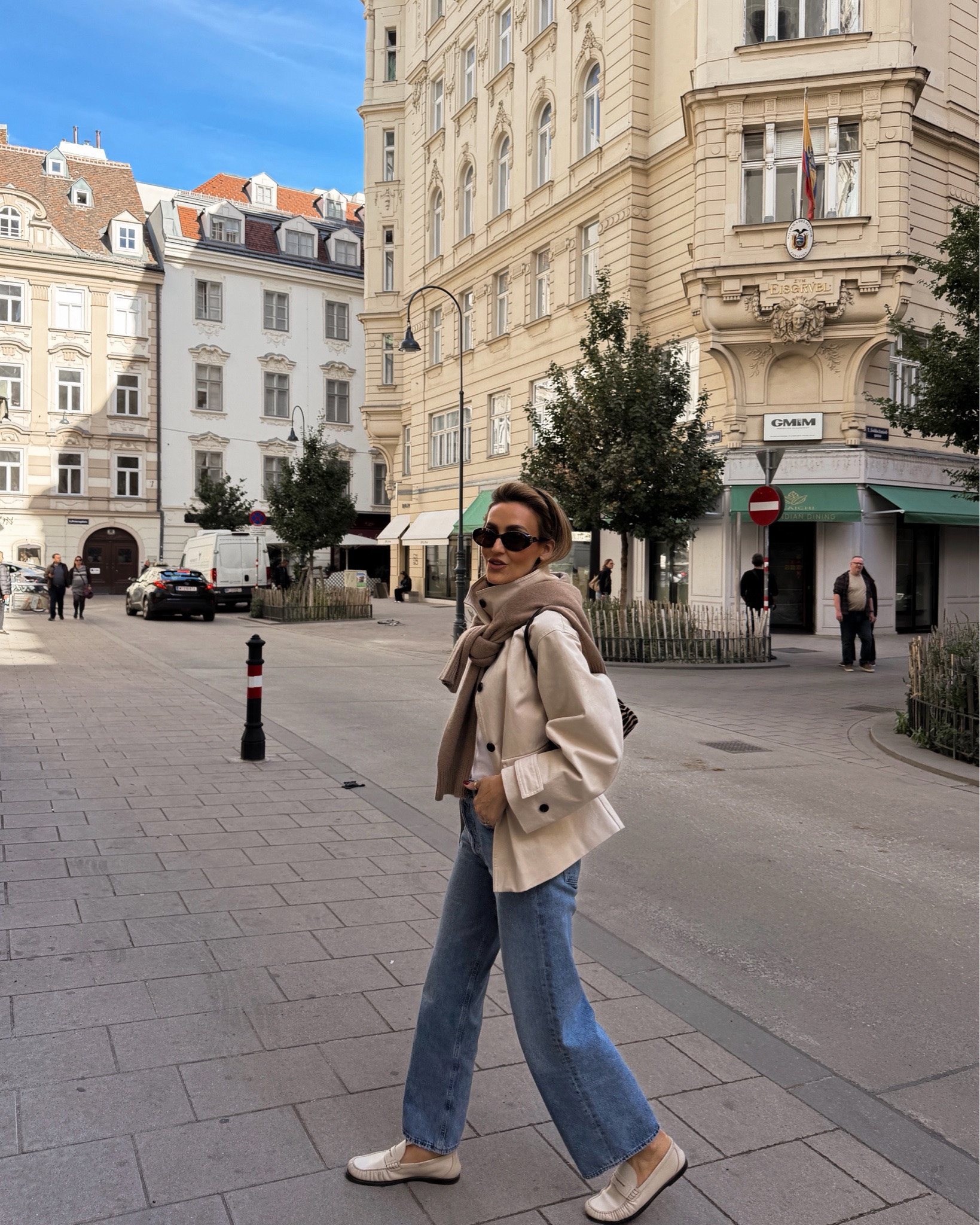 Our favorite jeans I wore for a travel day from Budapest to Vienna. These have such a beautiful silhouette and super comfortable