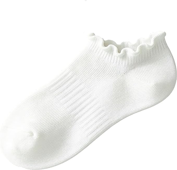 No Show Socks Womens Low Cut Non Slip Cute Ruffle Ankle Socks 6 Pairs | Amazon (US)