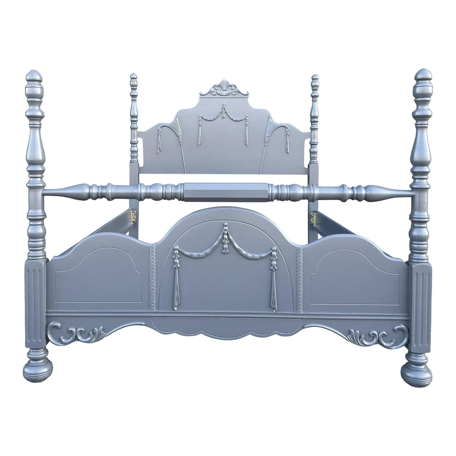 Vintage French Provincial Style Full Size Bedframe | Chairish