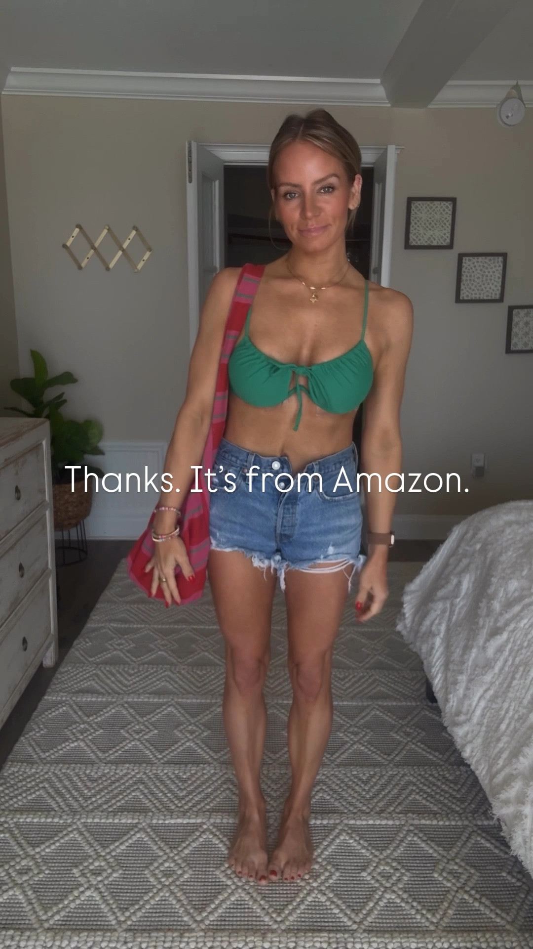 Beach day 1 🏝️👙☀️🌊

Swimsuit: small 
Shorts: size 27
(I size up in these)

Use code LOLAMARIE for my Miranda Frye jewels!

#LTKSummerEdit