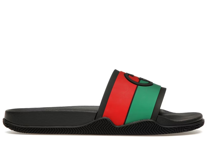 Men's Gucci Slide Interlocking G Sneakers in Black/Red/Green | StockX