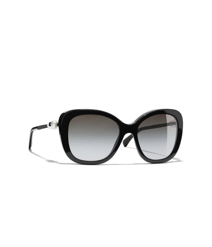 Sunglasses: Square Sunglasses, acetate & imitation pearls — Fashion | CHANEL | Chanel, Inc. (US)