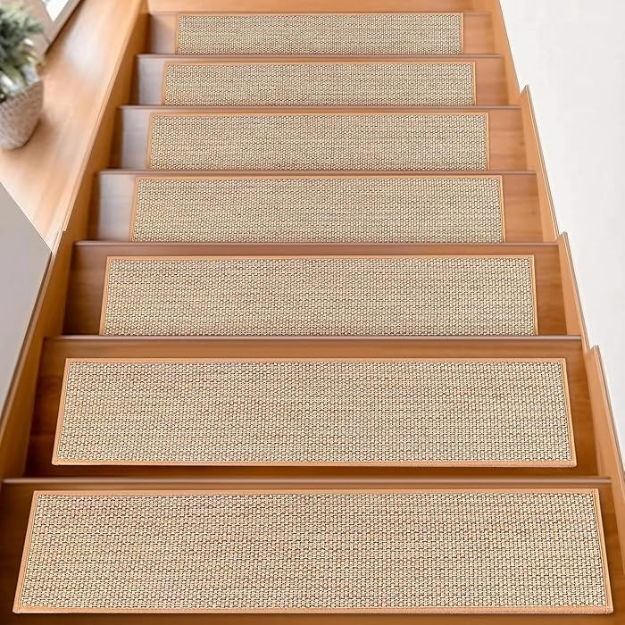 FlowaFoli Stair Treads for Wooden Steps Indoor,8" X 30" (15 in Pack) Stair Treads Non Slip, Machi... | Amazon (US)