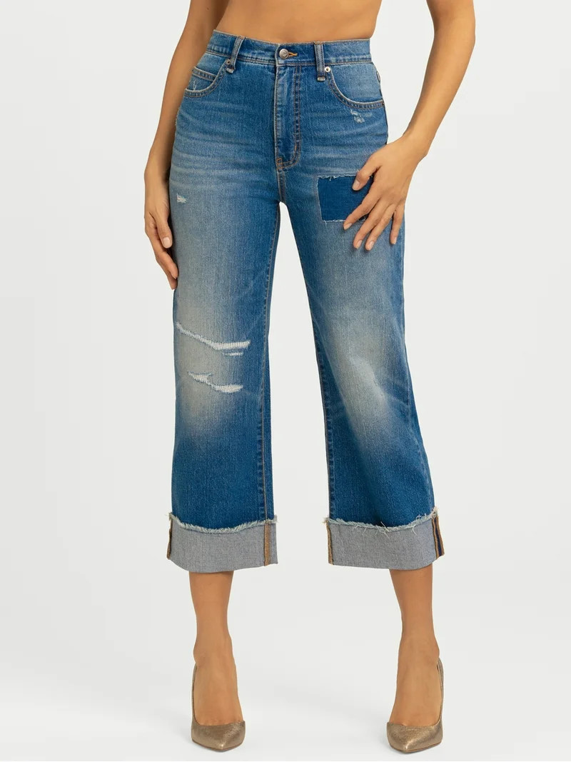 Jessica Simpson Women's and Women’s Plus Zinnia Boyfriend Jeans, 25" Inseam, Sizes 2-24 | Walmart (US)