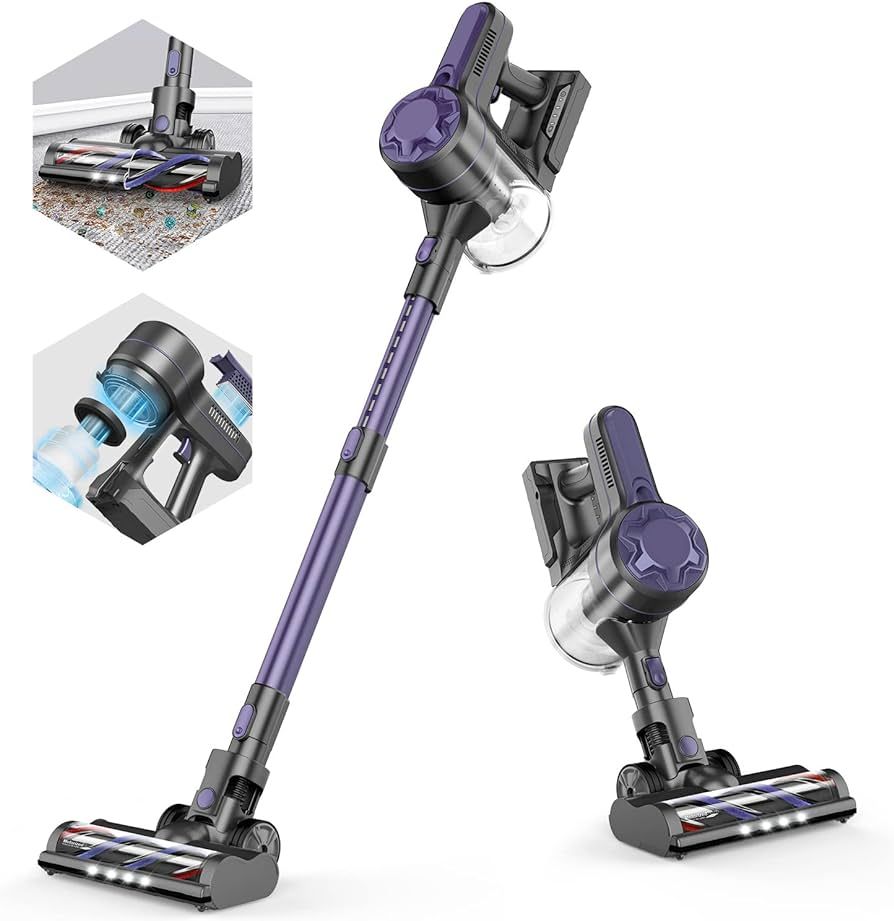 Cordless Vacuum, Stick Vacuum with 5 Stages High Efficiency Filtration, 80000 RPM High-Speed Brus... | Amazon (US)