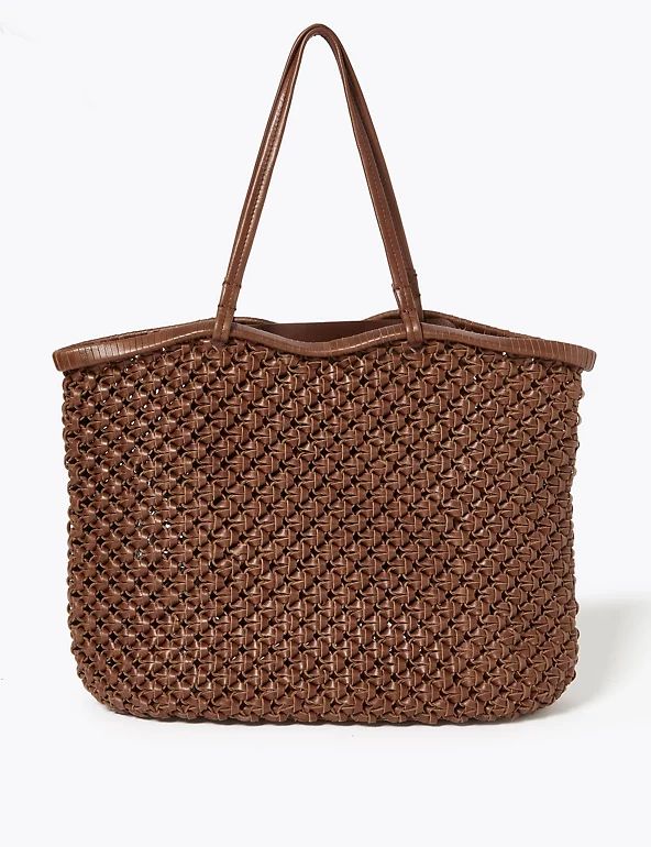Leather Woven Tote Bag | M&S Collection | M&S | Marks & Spencer (UK)