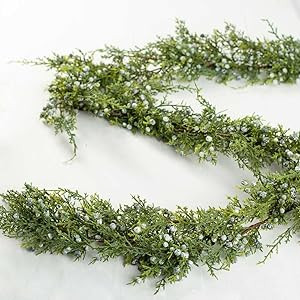 Vinyl Juniper Berry Garland by Factory Direct Craft - Weather Resistant Cedar Juniper Garland for... | Amazon (US)