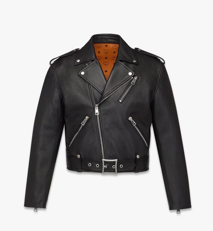 Cropped Rider Jacket in Lamb Leather | MCM (US)