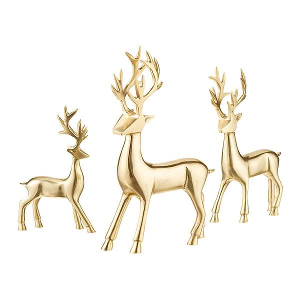 Gold Decorative Reindeer | The Container Store