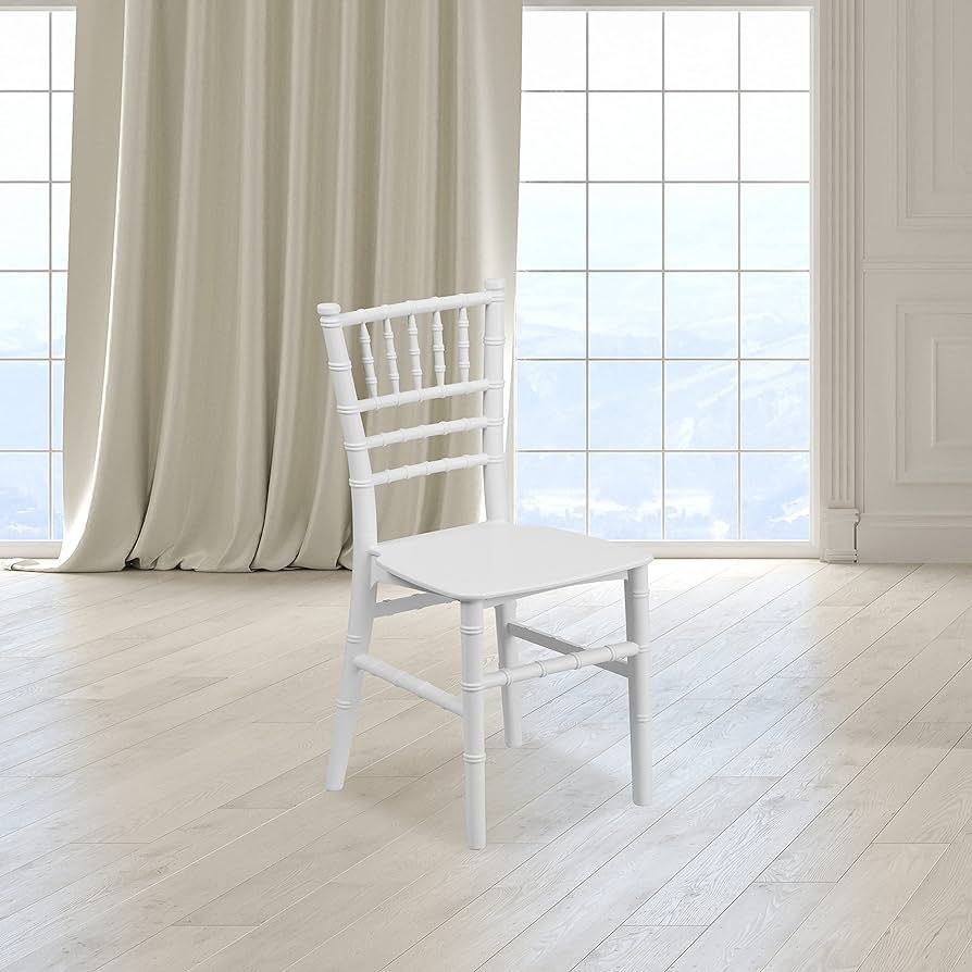 EMMA + OLIVER Child’s All Occasion White Resin Chiavari Chair for Home or Home Based Rental Bus... | Amazon (US)