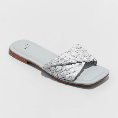 Women's Nicolette Raffia Slide Sandals - A New Day™ | Target