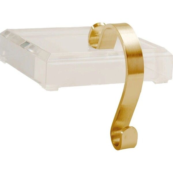 Acrylic Stocking Holder, Brass | Maisonette