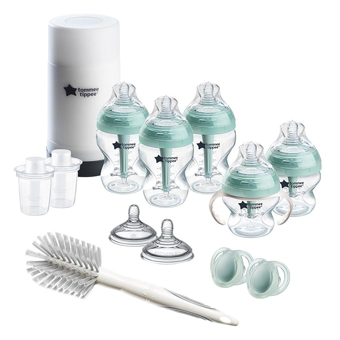 Tommee Tippee Advanced Anti-Colic 14 Piece Baby Bottle, Travel Bottle Warmer & Pacifier Set, 5 BP... | Amazon (US)