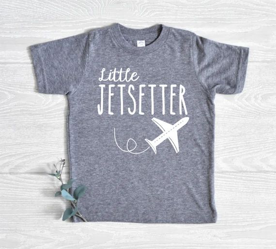 Little Jetsetter Airplane Shirt Baby Toddler or Youth Shirt - Etsy | Etsy (US)