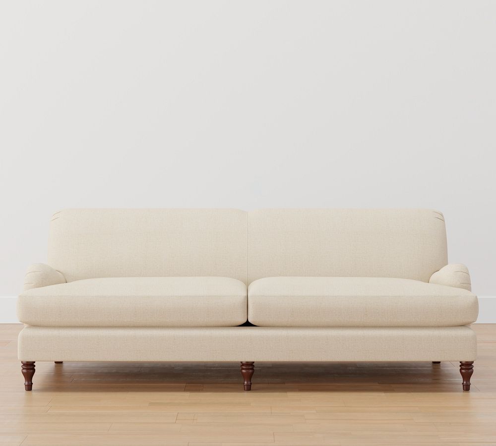 Carlisle English Arm Upholstered Tightback Sofa 80" with Bench Cushion, Polyester Wrapped Cushion... | Pottery Barn (US)