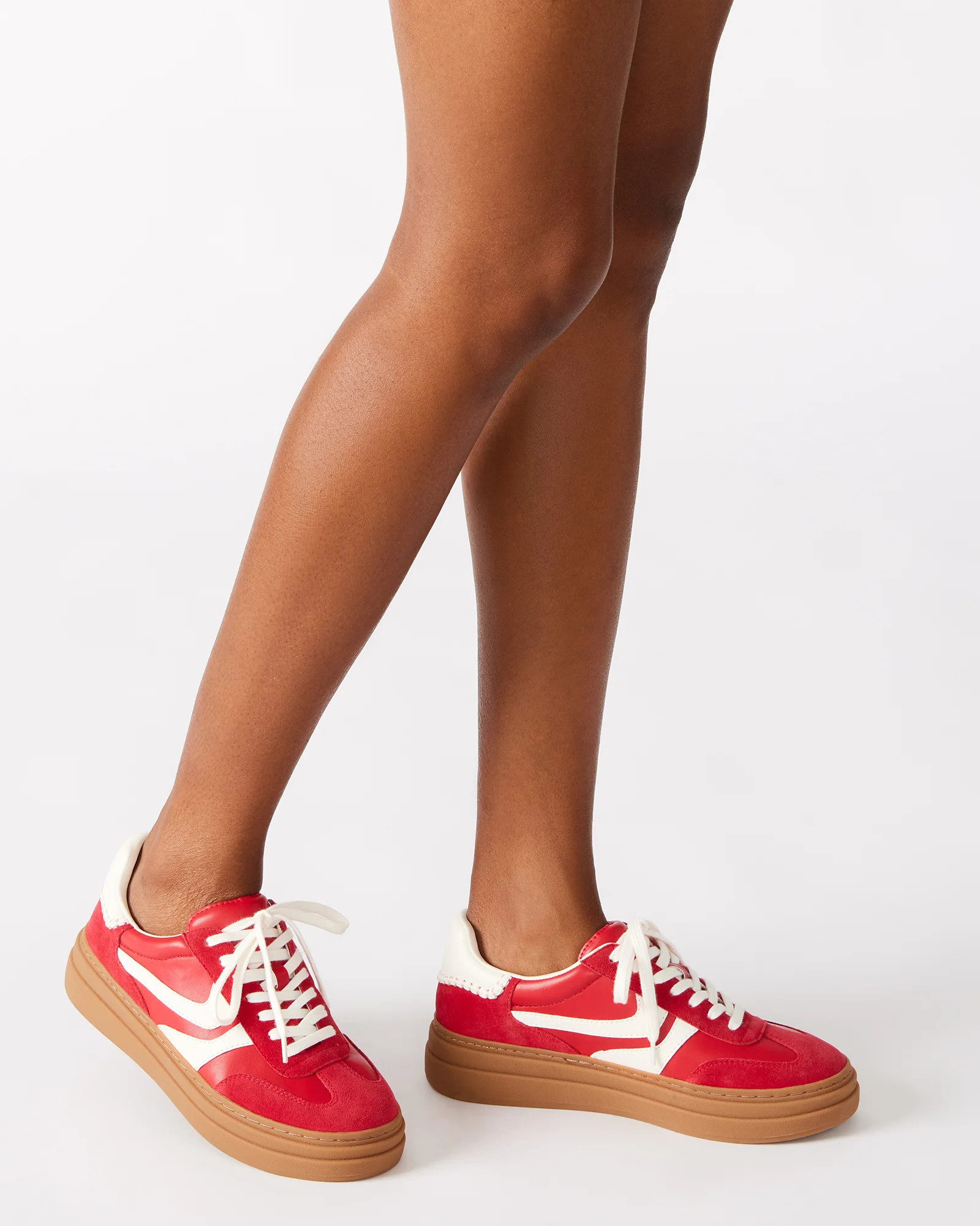 DODGE Red Multi Low-Top Platform Women's Sneaker | Steve Madden (US)