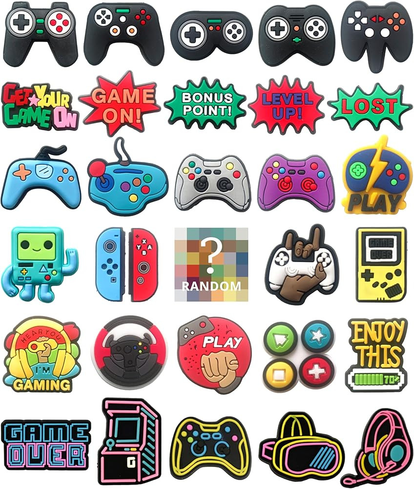 Video Game Shoe Charms for Boys,31PCS Shoe Decoration Pins for Clog,Cute Accessories for Kids Par... | Amazon (US)