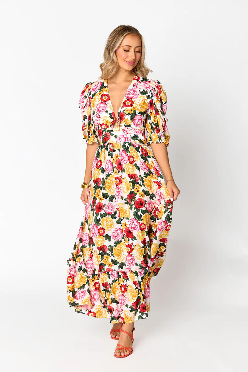 Miranda Puff Sleeve Maxi Dress - Vanity | BuddyLove