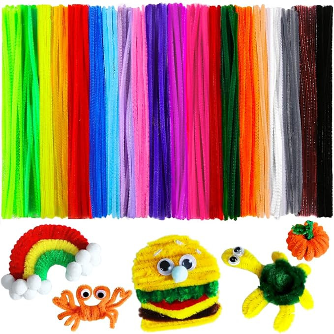 200pcs 20colors, Pipe Cleaners, Chenille Stems, Pipe Cleaners for Crafts, Pipe Cleaner Crafts, Ar... | Amazon (US)
