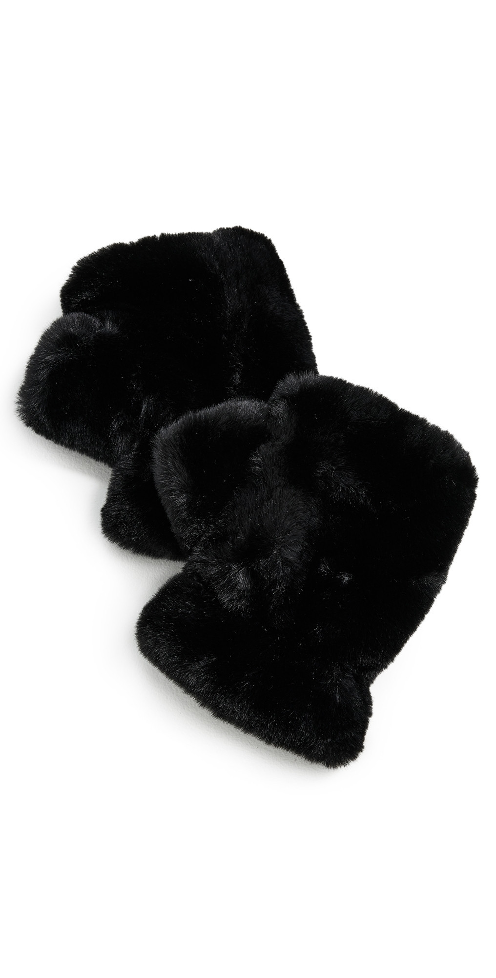 Apparis Ariel Faux Fur Fingerless Gloves Noir One Size | Shopbop