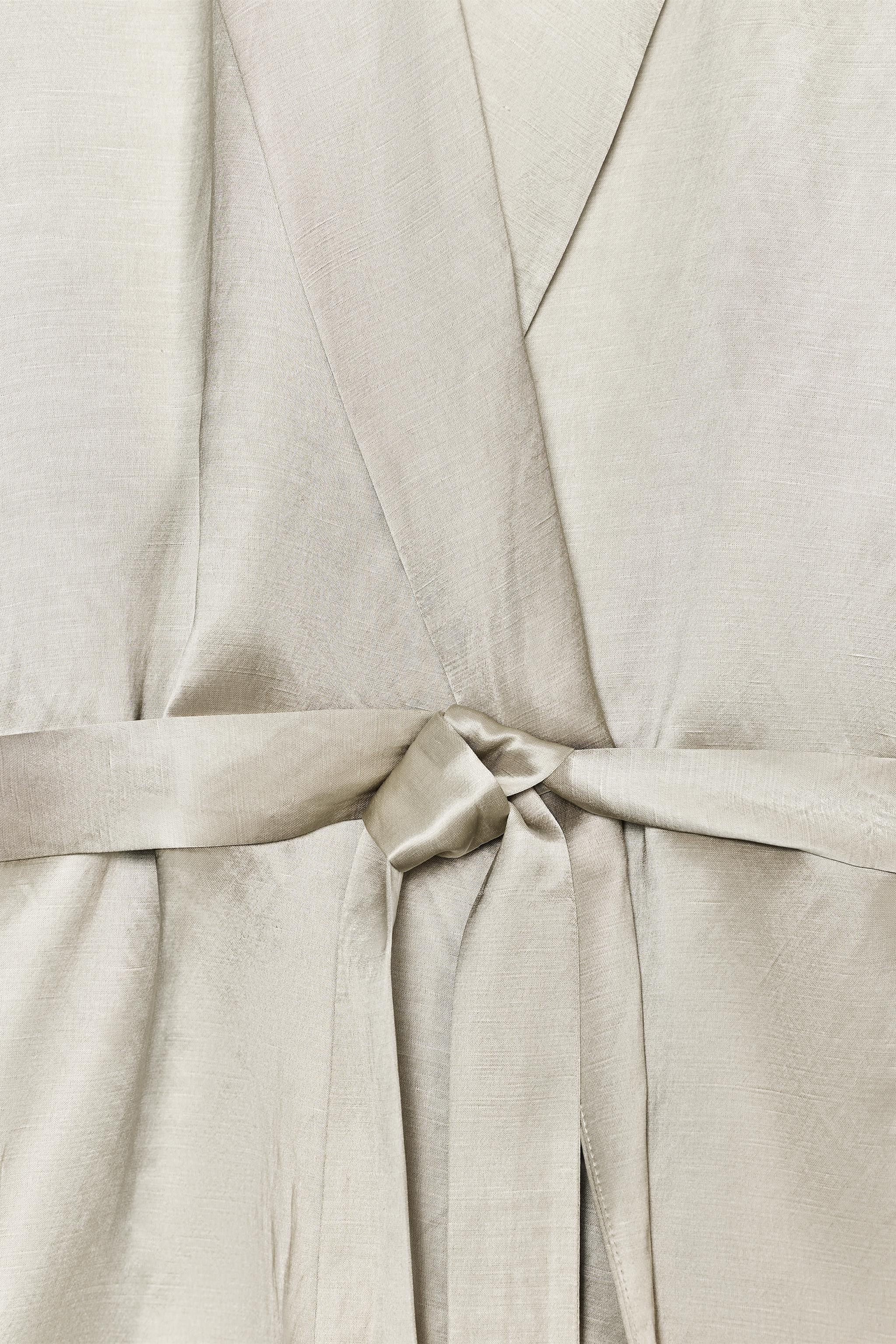 SATIN EFFECT BLAZER WITH BELT ZW COLLECTION LIMITED EDITION | Zara US