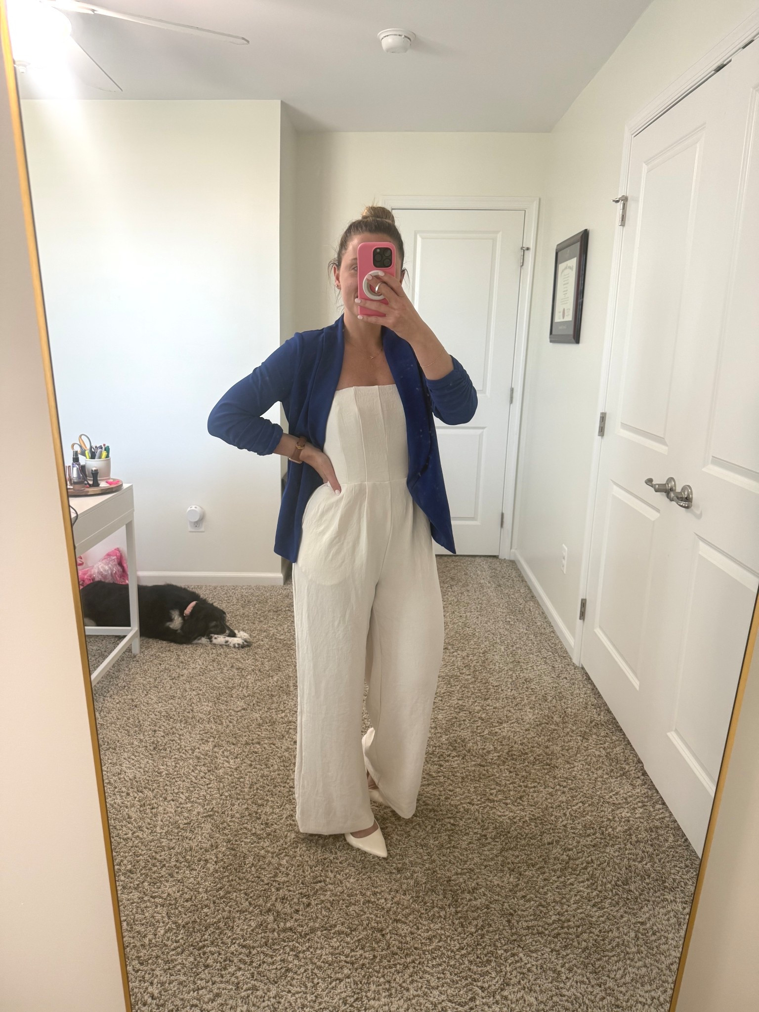 This Target jumpsuit is gorgeous! Wearing my true size small  

#LTKWedding #LTKFindsUnder50 #LTKWorkwear