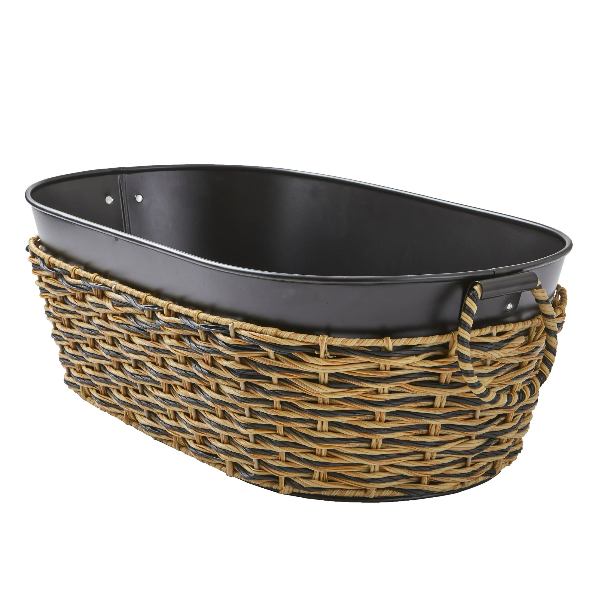Better Homes & Gardens Black Galvanized Oval Tub - Walmart.com | Walmart (US)