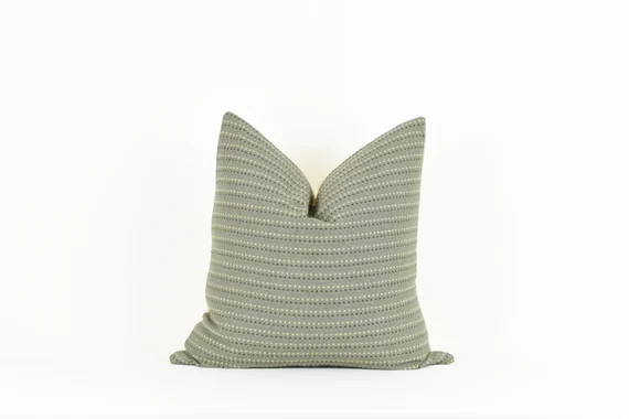 Judy Green Yellow Polka Dot Cotton Pillow Cover | Etsy | Etsy (US)