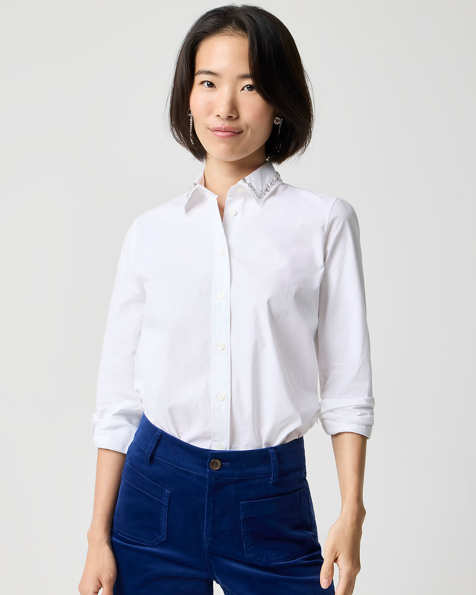 Embellished button-up shirt | J.Crew Factory