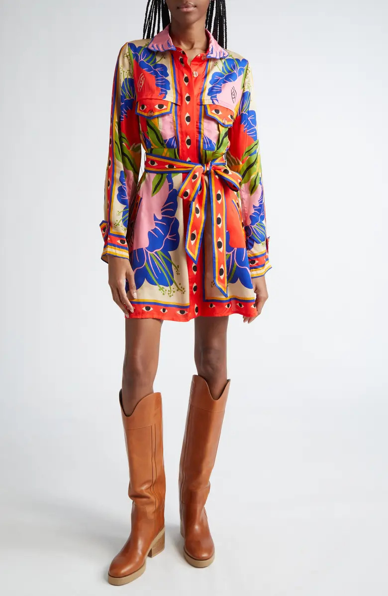 FARM Rio Surreal Scarf Print Shirtdress | Nordstrom | Nordstrom
