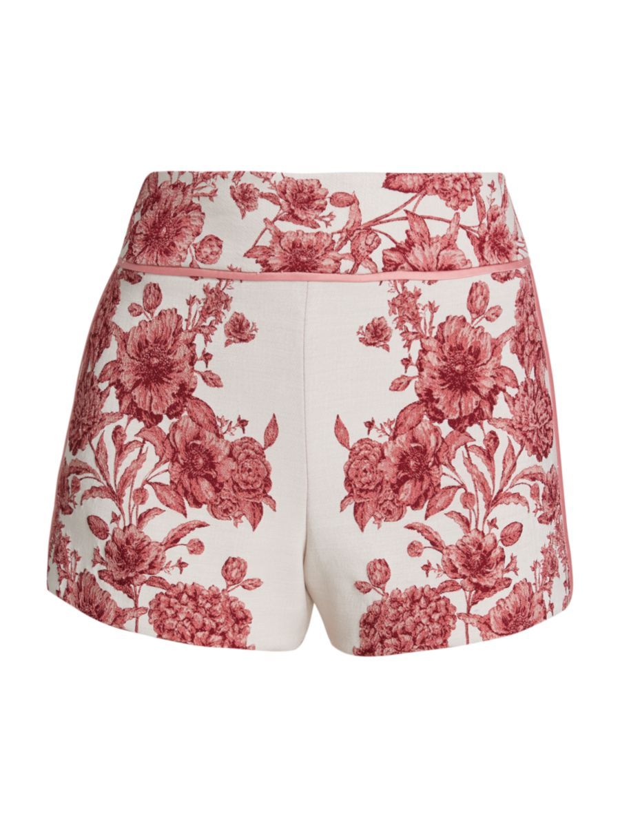 Donald High-Rise Floral Jacquard Shorts | Saks Fifth Avenue