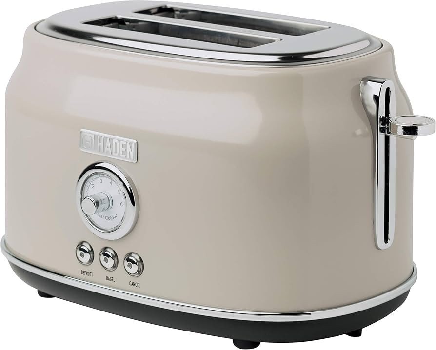 Haden Dorset 2 Slice Wide Slot Stainless Steel Retro Toaster with Adjustable Browning Control and... | Amazon (US)