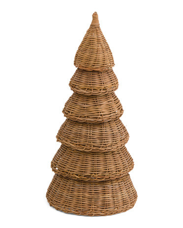 19.5in Rattan Christmas Tree | Pillows & Decor | Marshalls | Marshalls