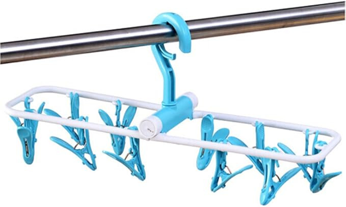 Inoutdoorkit Folding Travel Clip & Drip Socks Hangers, Portable Plastic Clothes Underwear Laundry... | Amazon (US)