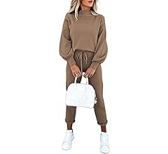 Fixmatti Women's 2 Piece Outfits Long Sleeve Pullover Sweatshirt Jogger Pants Sweatsuit | Amazon (US)