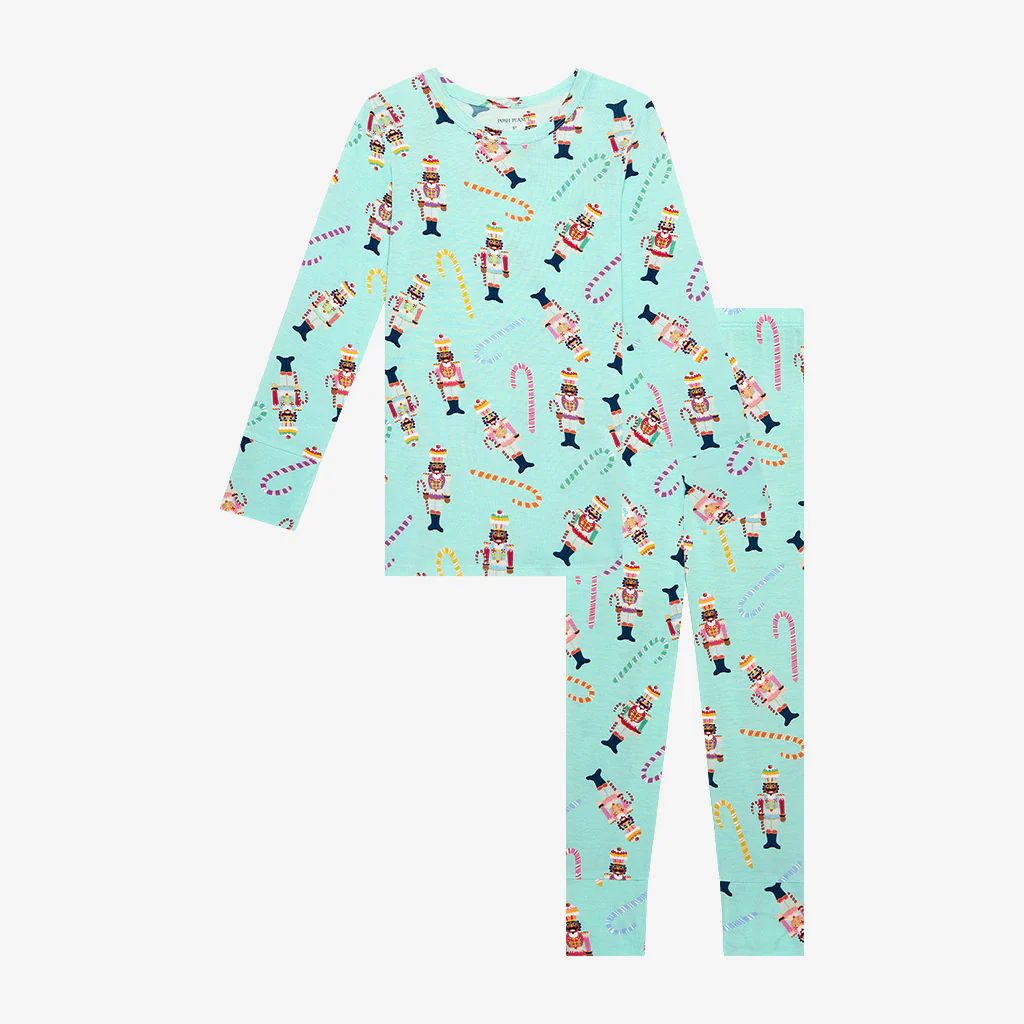 Nutcracker Blue Toddler Pajamas | Glitterville™ x Posh Peanut® | Posh Peanut