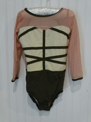 ROSE IVORY & OLIVE CATHEDRAL TIGER FRIDAY DANCE LEOTARD 2.0 CL child large 10-12 | eBay US